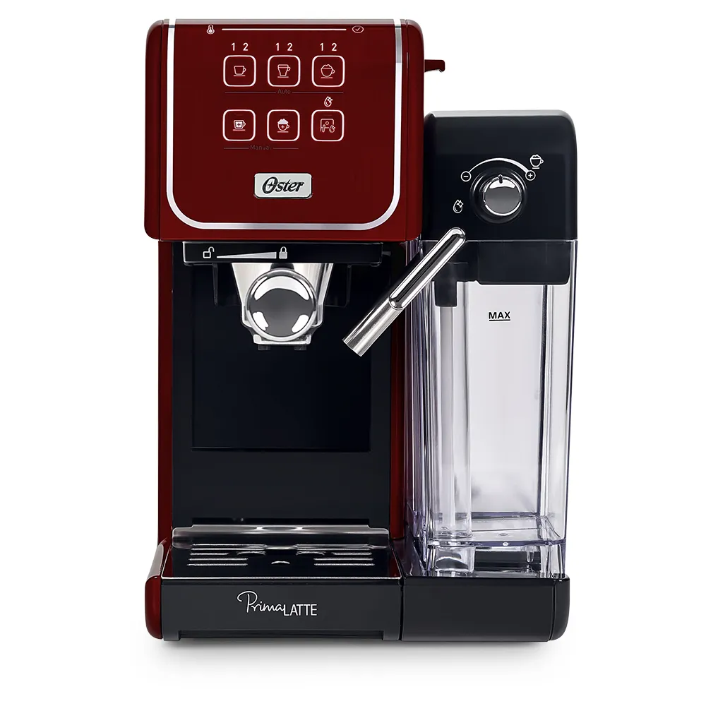 Cafeteira Espresso Oster PrimaLatte Touch Red para Cápsula, Pó e Sachê