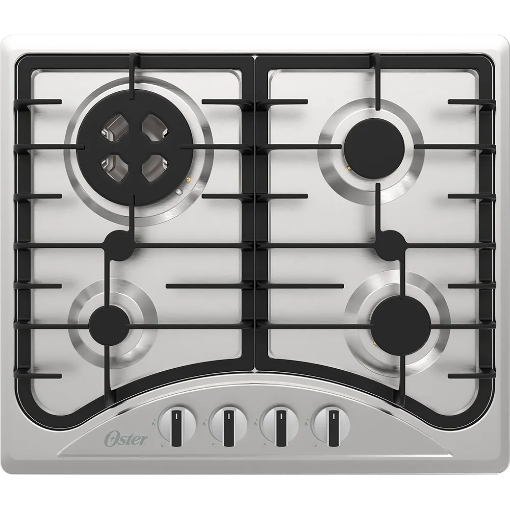 Cooktop a Gás Inox 4 Bocas Oster Semiprofissional - Bivolt