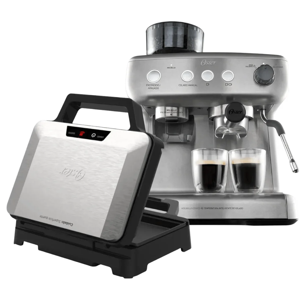 Kit Cafeteira Espresso Xpert e Sanduicheira Inox Oster