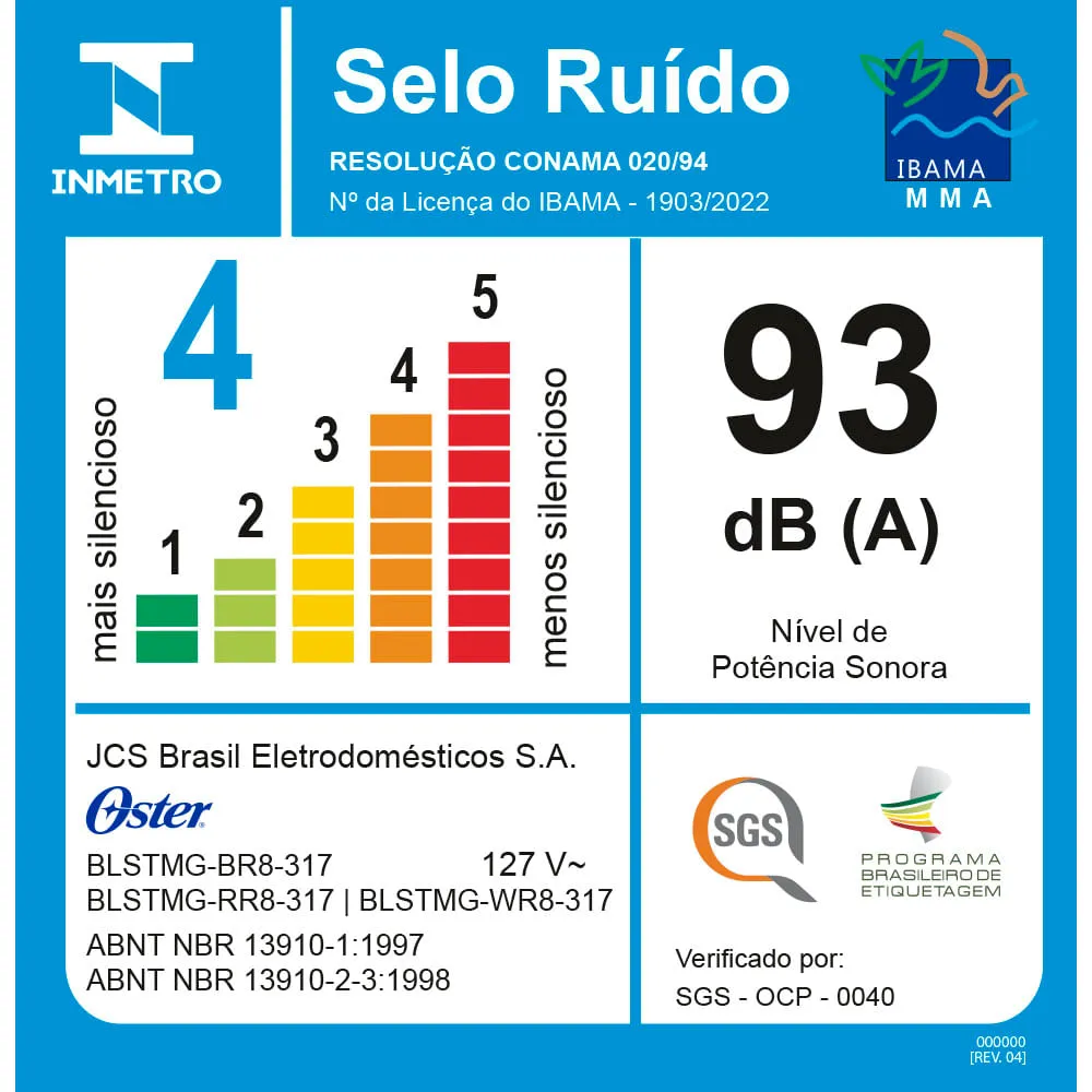 Liquidificador Super Chef Oster Vermelho 1,25L